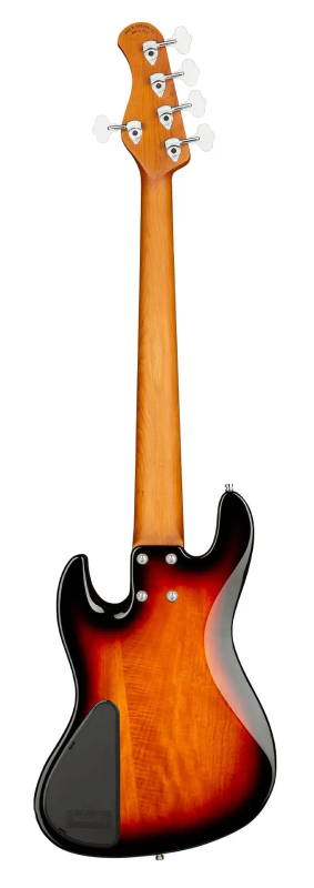 Sadowsky MetroExpress 21-Fret Vintage J/J Bass, Morado Fingerboard, 5-String, Fretless With Lines - Tobacco Sunburst Transparent High Polish